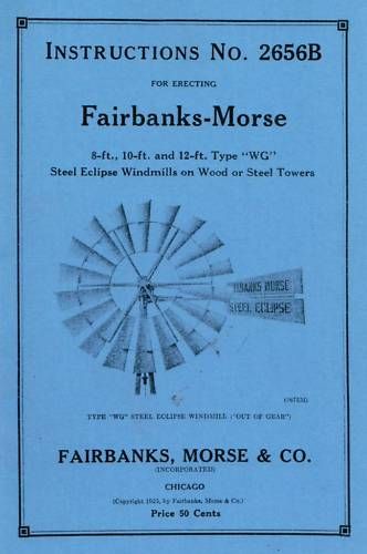 Fairbanks Morse Eclipse Windmill WG Book Pump Jack 2656  