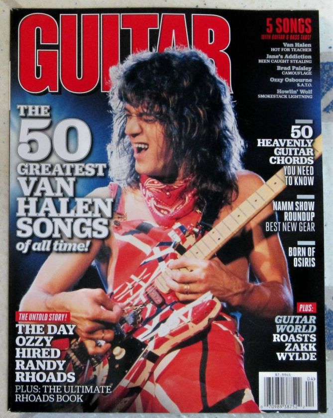 GUITAR WORLD April 2012 VAN HALEN 50 Greatest Songs DAY OZZY Hired 