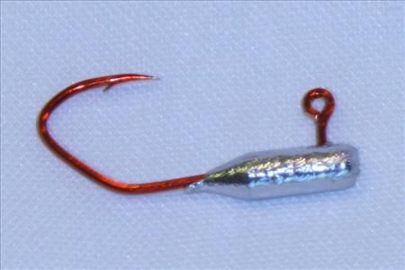 15 pk 1/16 oz Tube Insert Crappie Jigs Red Sickle Hook  