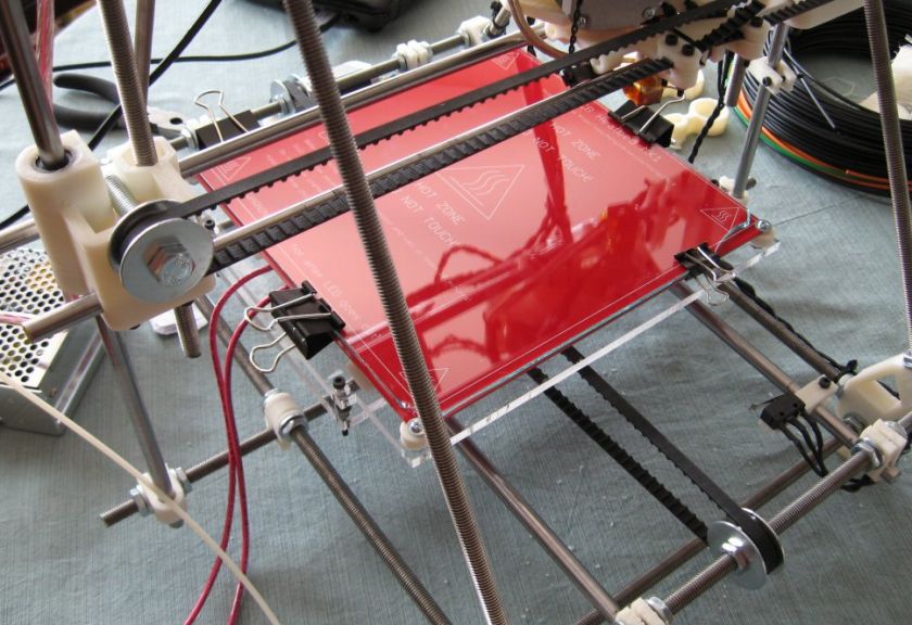 and a few shots of an mk1 mounted on our prusa mendel kapton tape not 