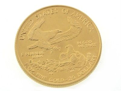   US Saint Gaudens 1/2 Oz American Eagle $25 Gold Bullion Coin W/ Box