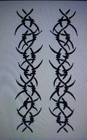 BARB WIRE #41 DECAL GRAPHIC CAR TRUCK BED TAIL GATE  