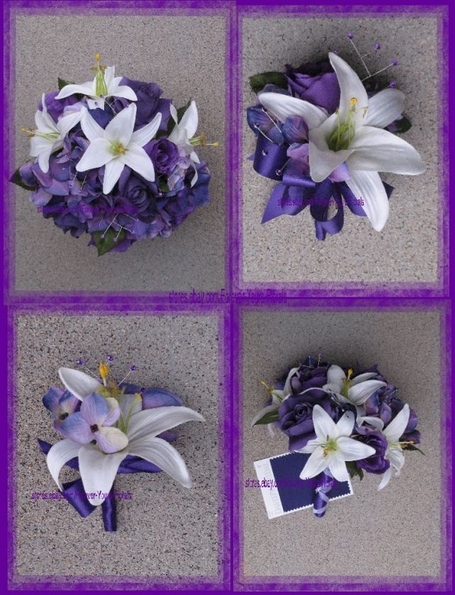 New Regency Wedding Bouquet, Purple Wedding Bouquets, Regency Bridal 
