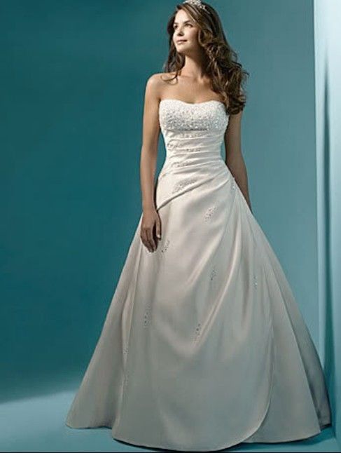 Stock White/Ivory Wedding Bridal Prom Custom Dress Size 2 4 6 8 10 12 