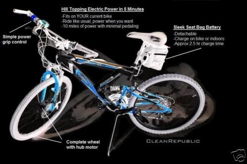 Electric bicycle motor conversion kit WITH battries  