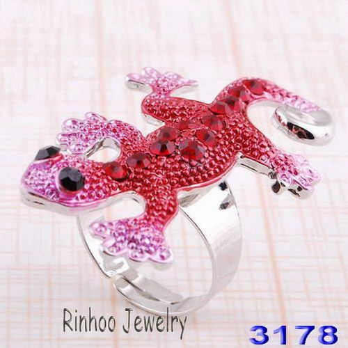   carmine house lizard adjustable rings white gold plated free  