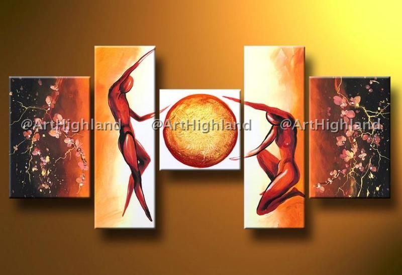 Modern Abstract Oil Painting Canvas Wall Art Feng Shui  