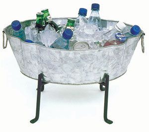 Achla Galvanized Steel Tub / Ice Bucket Cooler  