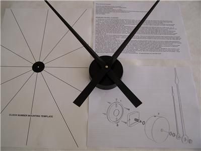 Large 36 Wall Clock Kit with 17.5 Hands, High Torque Motor & Mount 
