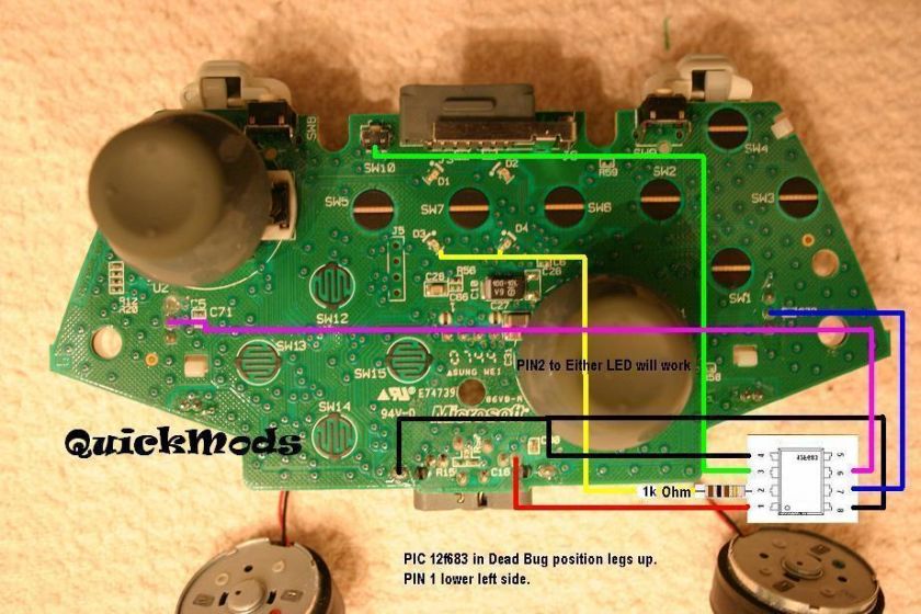 RAPIDFIRE 8 Mode BURST MOD CHIP KIT XBOX 360 Controller  