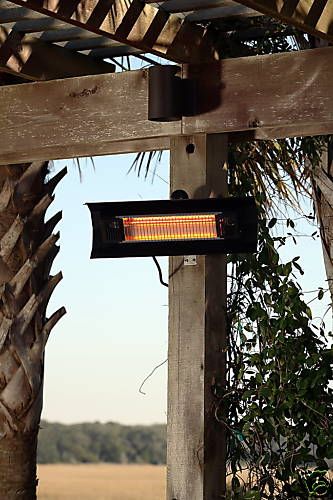 Black Steel Wall Mounted Infrared Patio Heater 60460  