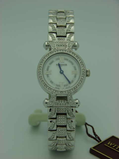 Wittnauer Ladies 10L107 Silver Tone Crystal Watch  